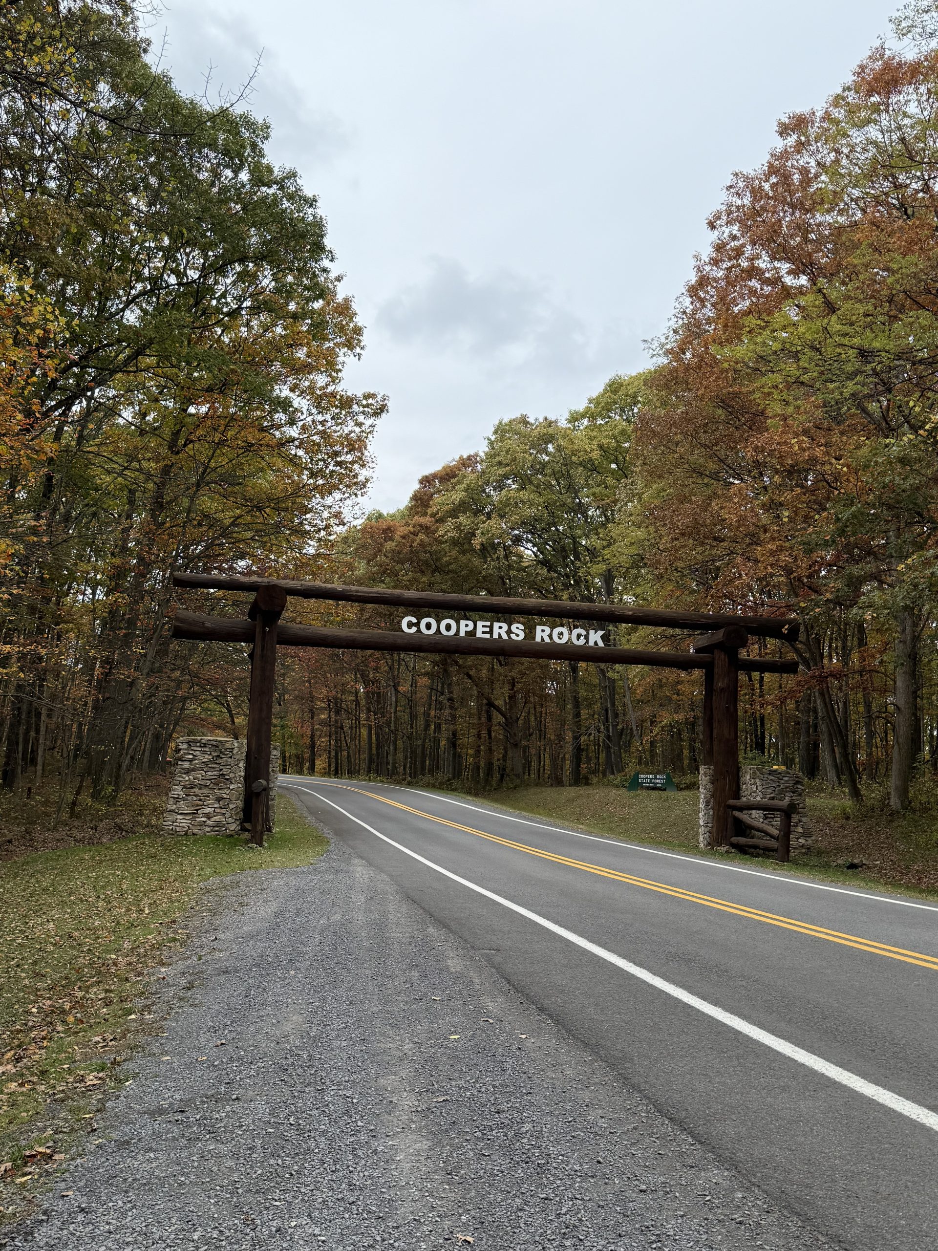 Coopers Rock State Forest West Virginia fall couples getaway