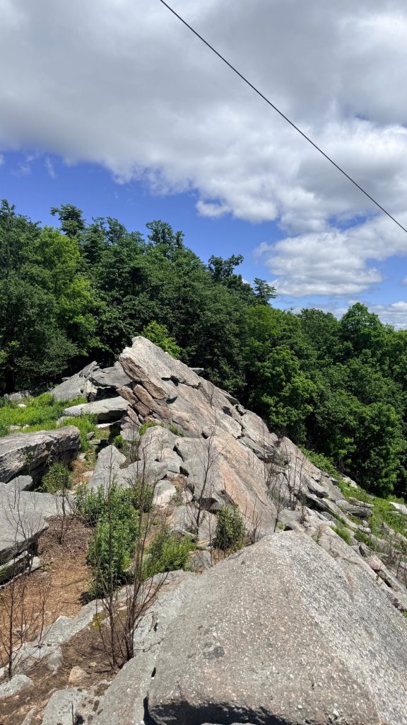 Large rock formation along the Appalachian Trail between Peters Mountain Trailhead and Clarks Ferry Trailhead in Pennsylvania