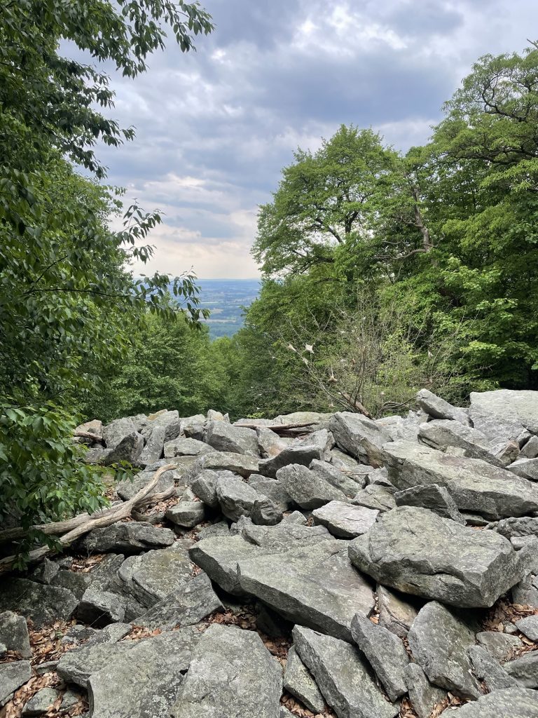 Large rocky section of the Appalachian Trail between PA 183 and Route 501 in Pennsylvania known as Rocksylvania terrain