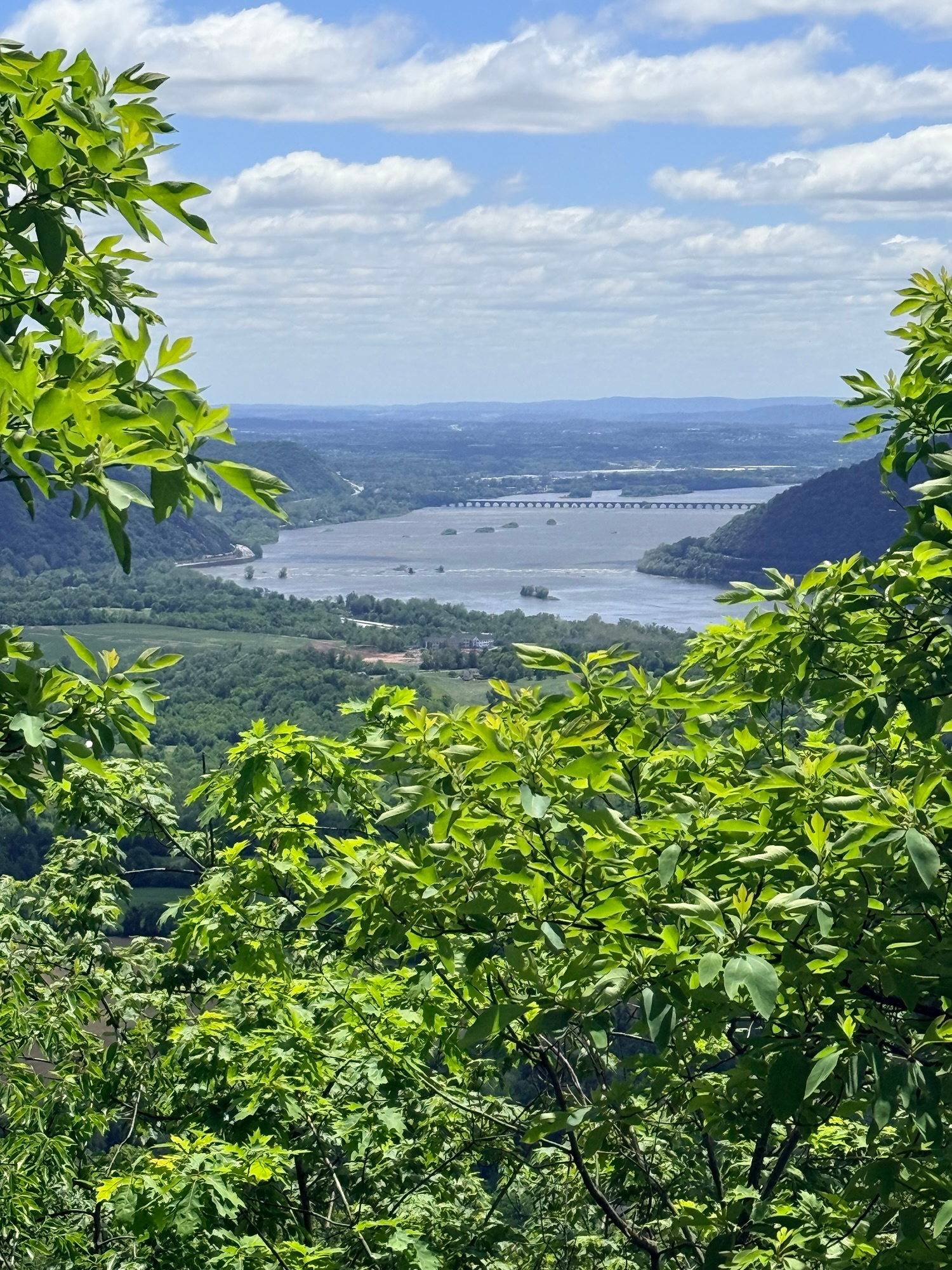 Peters Mountain to Clarks Ferry Trailhead overlook view of the Susquehanna River