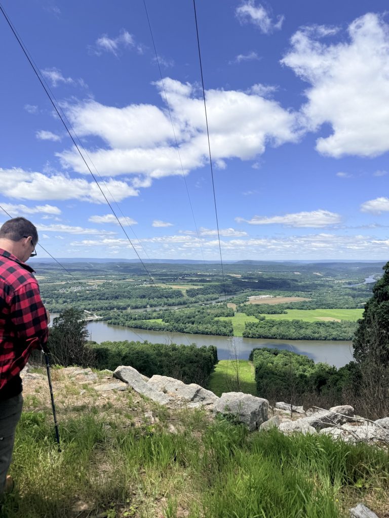 Scenic overlook view of the Susquehanna River and surrounding valley from the Appalachian Trail near Peters Mountain in Pennsylvania