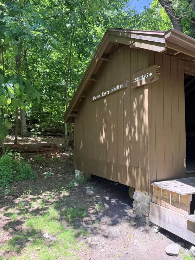 Clarks Ferry Shelter along the Appalachian Trail in Pennsylvania near Clarks Ferry Trailhead